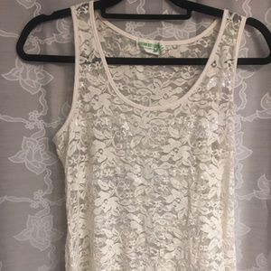Lace & Sequined Tank